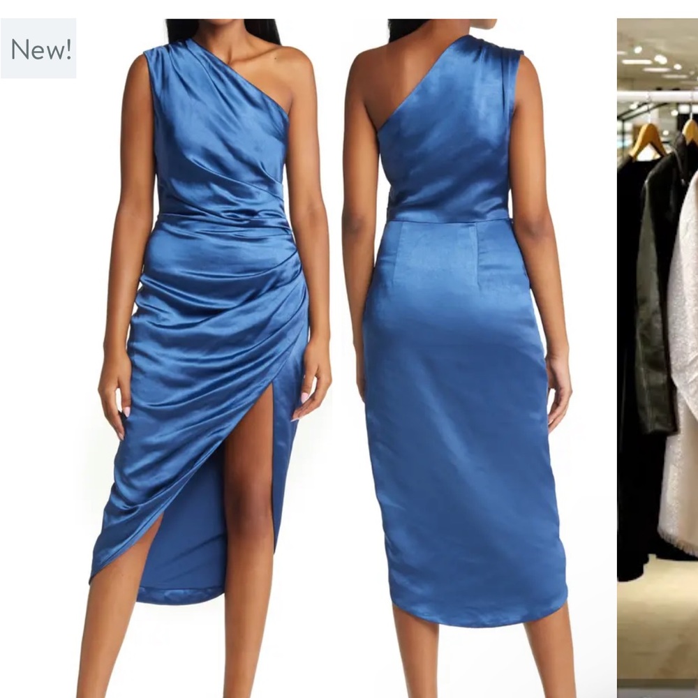 NWOT Elliat Satin Blue Dress